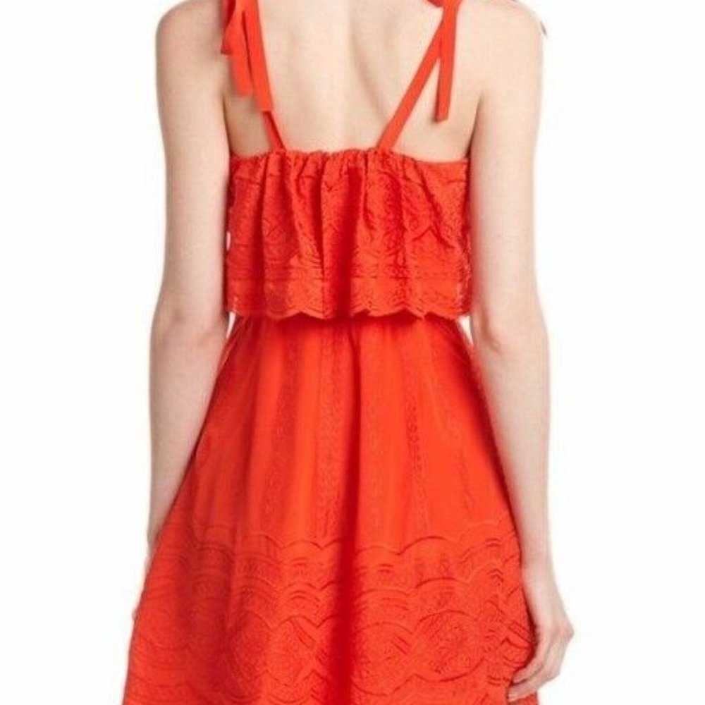 Parker Red Nia Silk Popover Dress